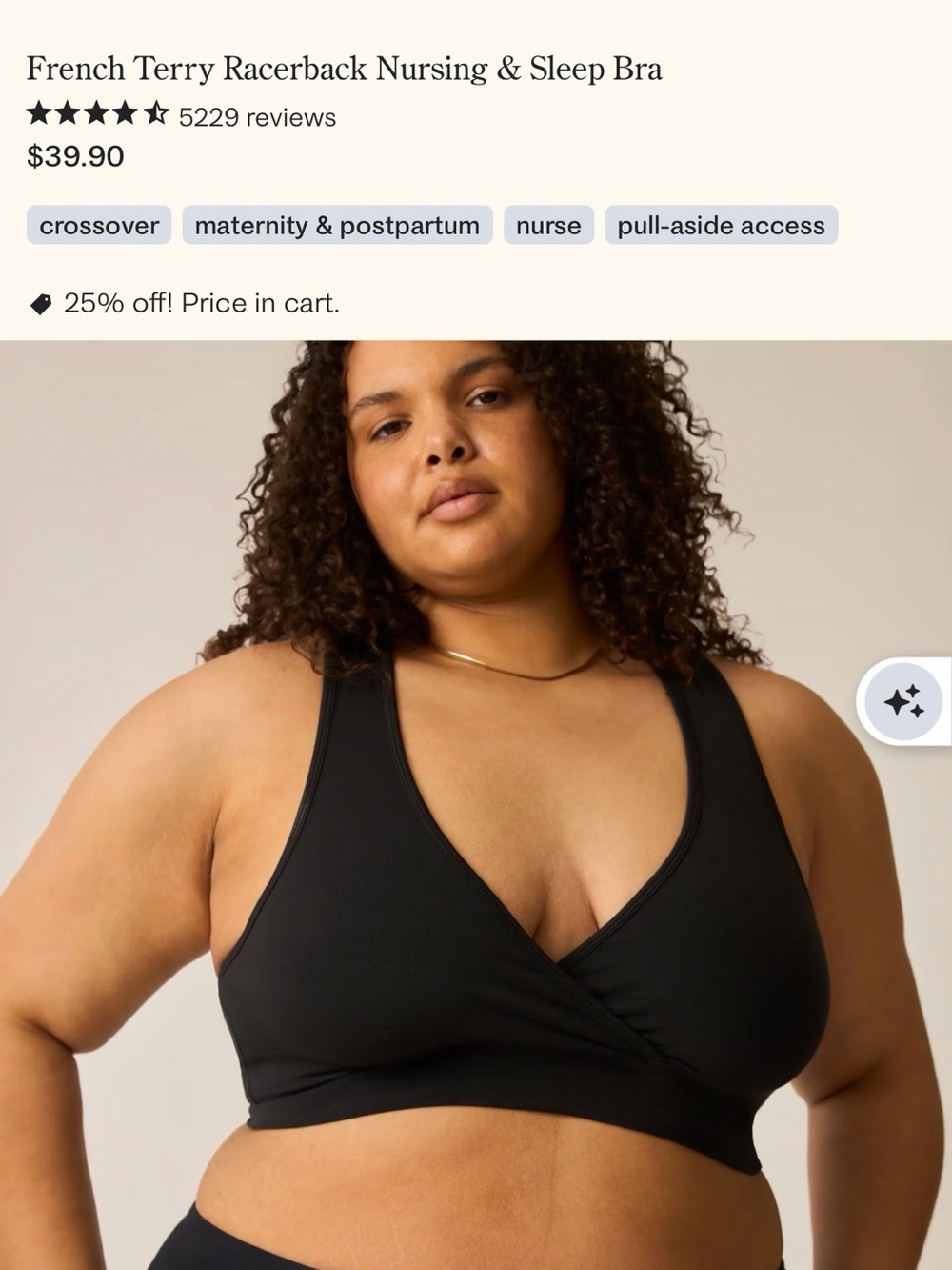 Kindred Bravely Black Racerback Nursing & Sleep Bra